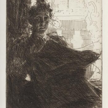 Anders Zorn - Mrs. Emma Zorn (etching) 1900