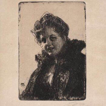 Anders Zorn - Mrs. Granberg (etching) 1903