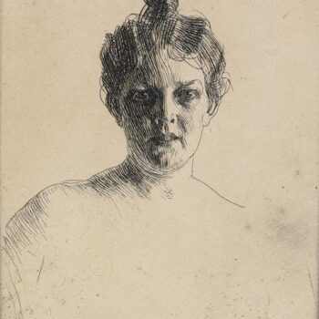 Anders Zorn - Mrs Runeberg (etching) 1900