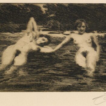 Anders Zorn - Najads (etching) 1918