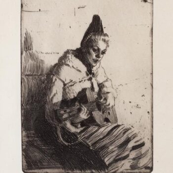 Anders Zorn - Old Ballad II (etching) 1898
