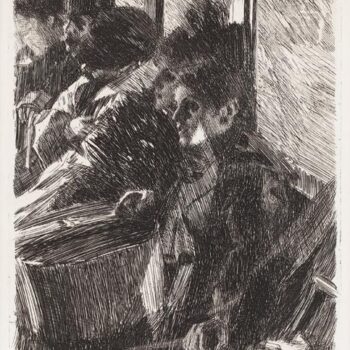 Anders Zorn - Omnibus (etching) 1892