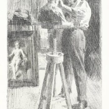 Anders Zorn - Paul Troubetzkoy I (etching) 1908
