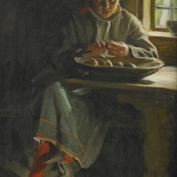 Anders Zorn - Peeling potatoes (1916)