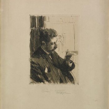 Anders Zorn - Prince Eugen of Sweden (etching) 1904