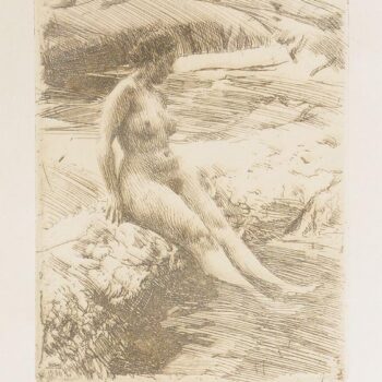 Anders Zorn - Sandhamn (etching) 1906
