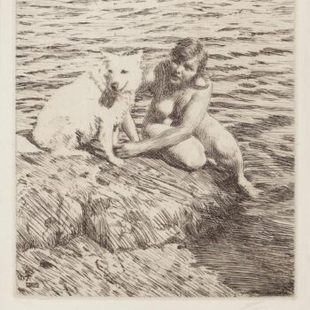 Anders Zorn - Sappo (etching) 1917