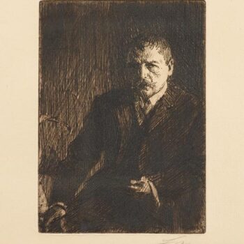 Anders Zorn - Self-portrait I (etching) 1904