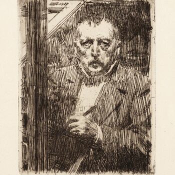 Anders Zorn - Self-portrait (etching) 1911