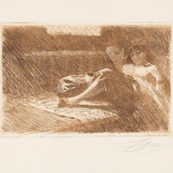 Anders Zorn - Sleeping Odalisque (etching) 1886