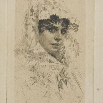 Anders Zorn - Spanish Lady (etching) 1884