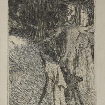 Anders Zorn - Sunday Morning (etching) 1894