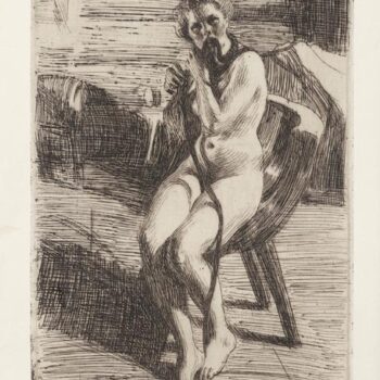 Anders Zorn - The Braid (etching) 1912