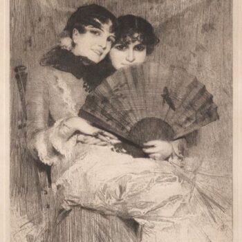 Anders Zorn - The Cousins (etching) 1883
