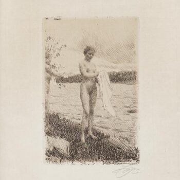 Anders Zorn - The Dal River (etching) 1919