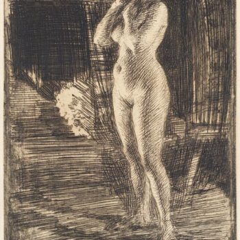 Anders Zorn - The First Seance (etching) 1906