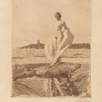 Anders Zorn - The Swan (etching)