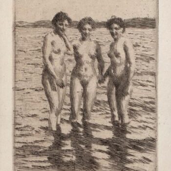 Anders Zorn - The Three graces (etching) 1910