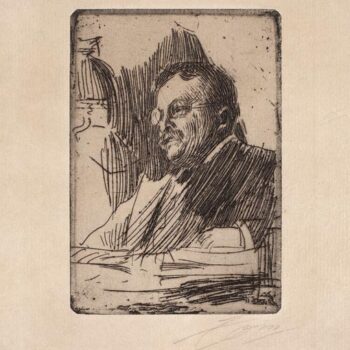 Anders Zorn - Theodore Roosevelt (etching) 1905