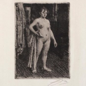Anders Zorn - Venus de la Vilette (etching) 1893