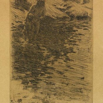 Anders Zorn - With Her Child (etching) 1890