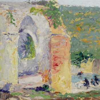 Aqueduct with Figures Bathing