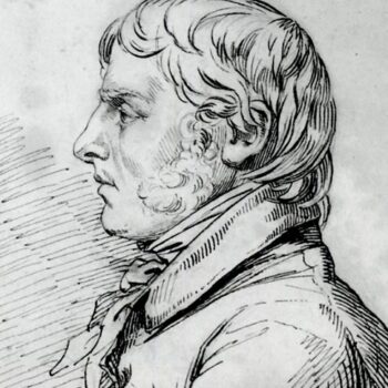Autoportrait de profil dessin encre de Chine (1802)