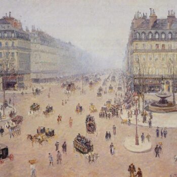 Avenue de l'Opera, Place du Thretre Francais - Misty Weather, 1898