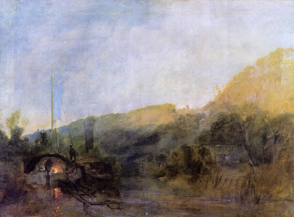 Barge on the River, Sunset, 1806-07