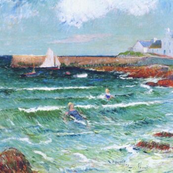 Bathing in the Sea at Lomener, 1899