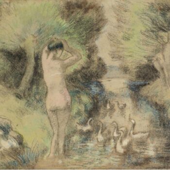 Bathing with Geese, 1895