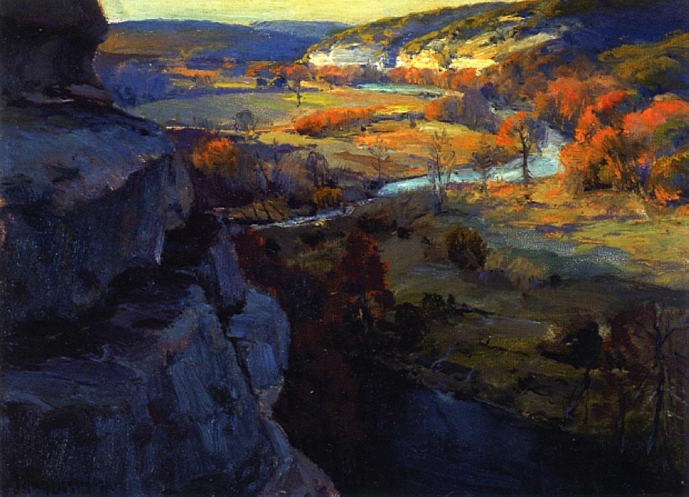 Bluffs on the Guadalupe Riiver, 17 Miles above Kerryville Texas, 1921