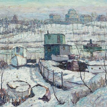 Boathouse, Winter, Harlem River, 1918