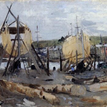 Boats under Construction - 1874 - Musee Marmottan (France)
