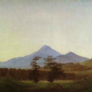 Bohmische Landschaft Gebirgslandschaft, Die zwei Baume (1810)