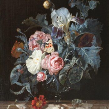Bouquet of flowers in a glass vase