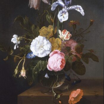 Bouquet of flowers in a glass vaze