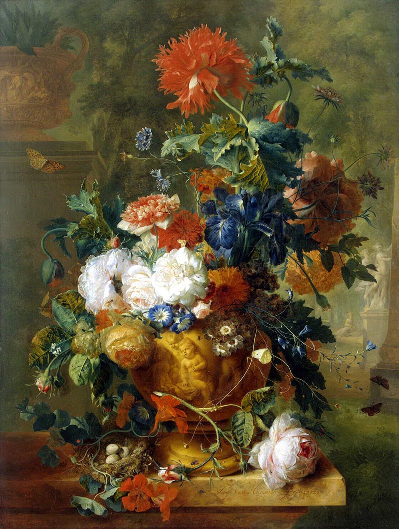 Bouquet of flowers in a terracotta vase - 1