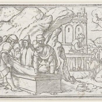 Burial of Jacob cave at Machpelah. 1538