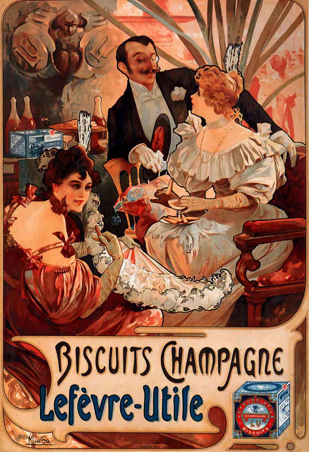 Buscuits, Lefevre-Utile 2 by Alphonse Mucha