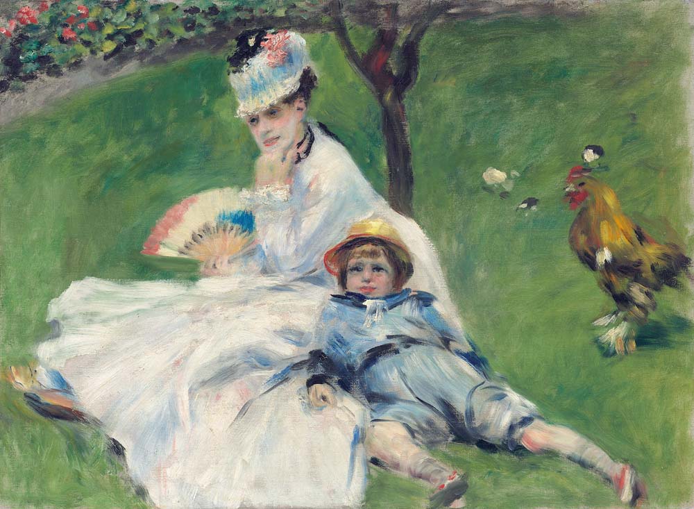 Camille Monet and Her Son Jean in the Garden at Argenteuil, 1874