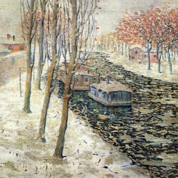 Canal Scene in Winter, 1898