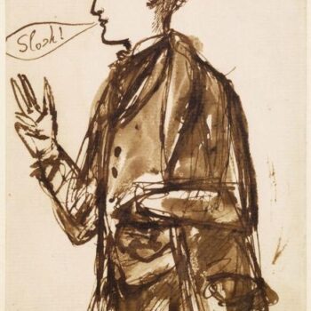 Caricature of John Everett Millais, ca1851-53