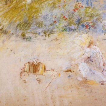 Child Playing in the Garden - 1882