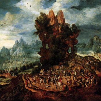 Christ carrying the cross, Oil tempera on wood, 57 x 72 cm, Vienna