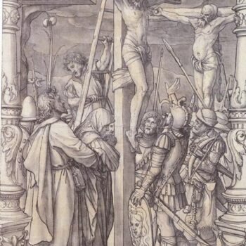 Christ on the Cross. Design for stained glass window. c.1525-28