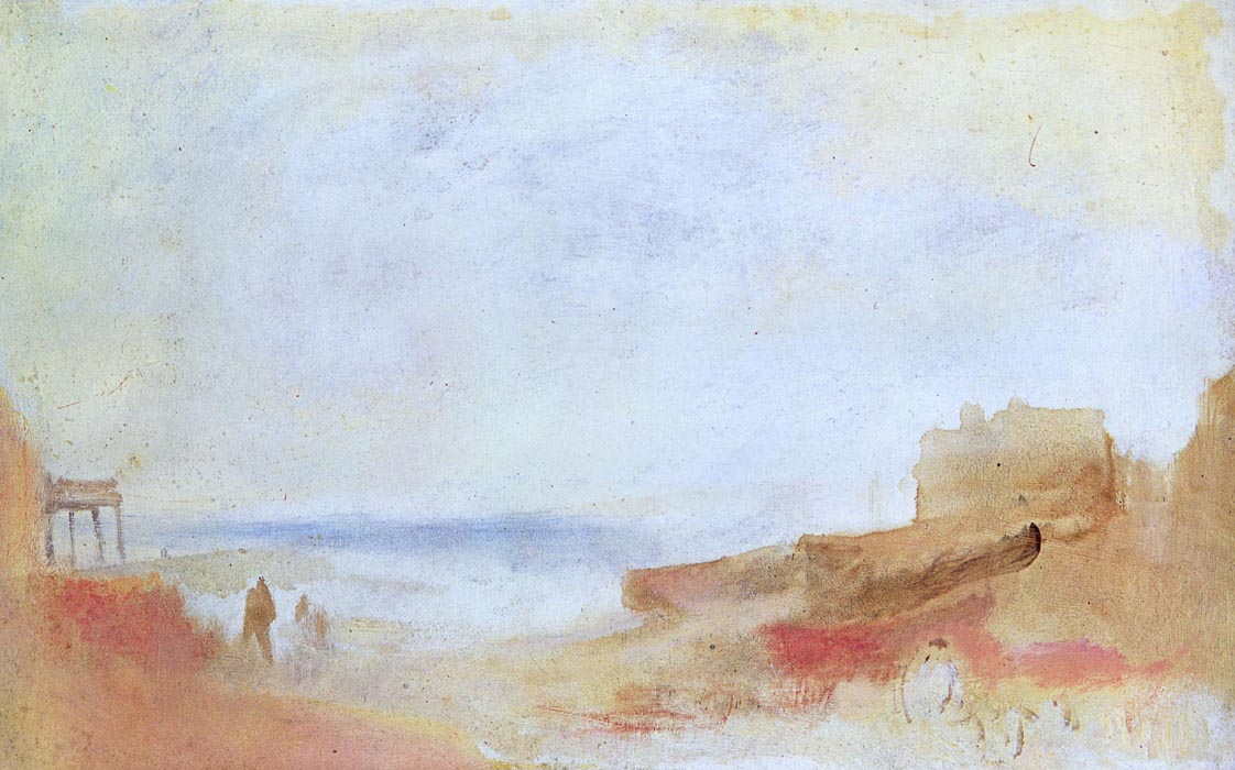 Coast Scene with Buildings, 1840-45