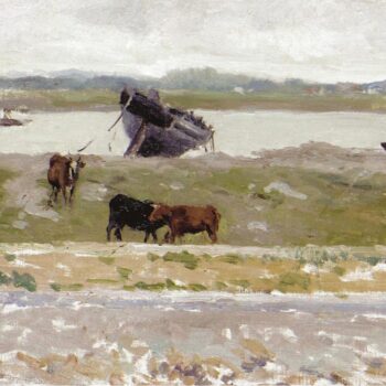 Cows near an Old Boat, Etaples, 1887
