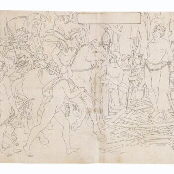 Croesus at the Stake, after Hans Holbein the Younger. c.1540