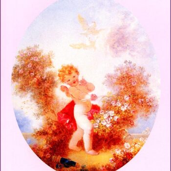 Cupid in roses